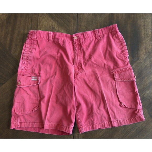 IZOD Other - Izod Mens Cotton Red Cargo Chino Shorts Size 40